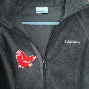 Columbia Ladies Size M Black Fleece Jacket with Red Sox Logo